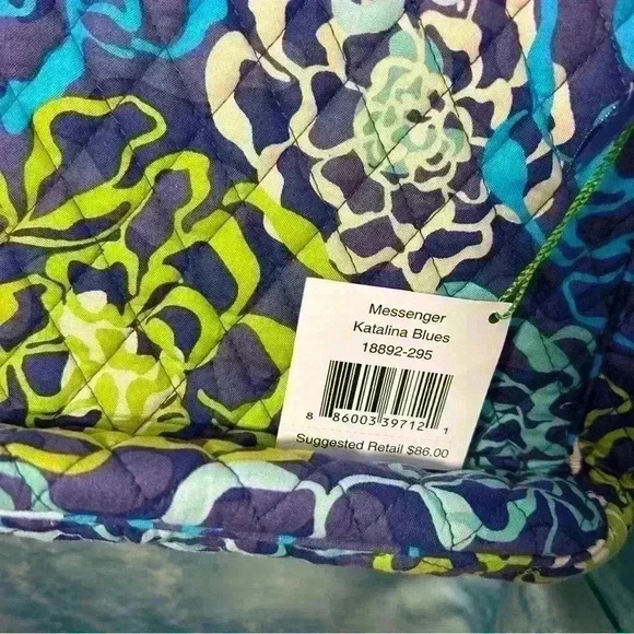 Vera Bradley Katalina Blues Floral Messenger Shoulder Backpack with Buckle - Picture 3 of 14